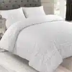 Droomtextiel Papillon Dekbedovertrek Parma Broderie Wit Lits-Jumeaux 240-200/220 cm - Rondom afgewerkt met kant - Hoogwaardige Percale Katoen