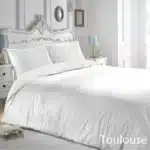 Papillon Dekbedovertrek Toulouse Wit Tweepersoons 200-200/220 cm - Zeer Hoogwaardige Percale Katoen Super Zacht