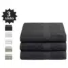 Droomtextiel® Luxe Badhanddoeken Antraciet 70x140 cm 3 Stuks Pure Katoen Heerlijk Zacht