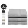 Droomtextiel® Luxe Badhanddoeken Licht Grijs 70x140 cm 3 Stuks Pure Katoen Heerlijk Zacht