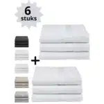 Droomtextiel® Luxe Badhanddoeken Wit 70x140 cm 6 Stuks Pure Katoen Heerlijk Zacht