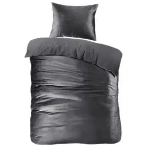 Papillon Uni Velvet Dekbedovertrek - Eenpersoons - 140x200/220 cm - Grijs