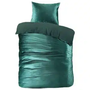 Papillon Uni Velvet Dekbedovertrek - Eenpersoons - 140x200/220 cm - Groen