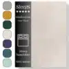 Sleeps  Jersey Hoeslaken - Crème Twijfelaar 120x200/220 cm - 100% Katoen -  Hoge Hoek - Heerlijk Zacht Gebreid - - Strijkvrij - Rondom elastiek - Stretch -