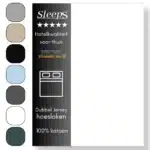 Sleeps Dubbel Jersey Hoeslaken Wit 160x200/220 cm