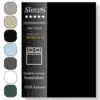 Sleeps Luxe Dubbel Jersey Hoeslaken Zwart - 140 x 200 cm - 100% Hoogwaardige Katoen - Hoge Hoek - Strijkvrij