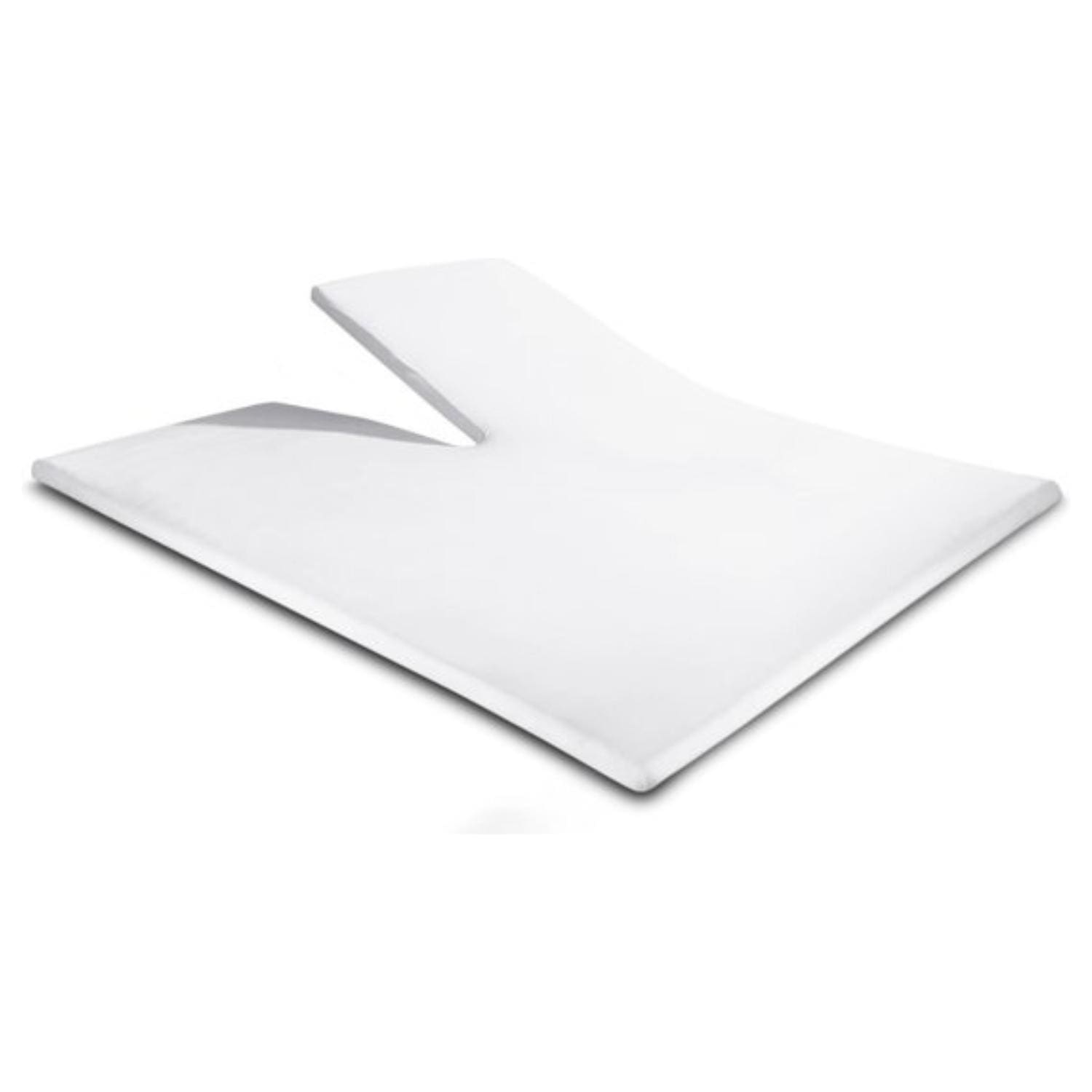 Droomtextiel Splittopper Hoeslaken Dubbel Jersey Wit 160x220 cm