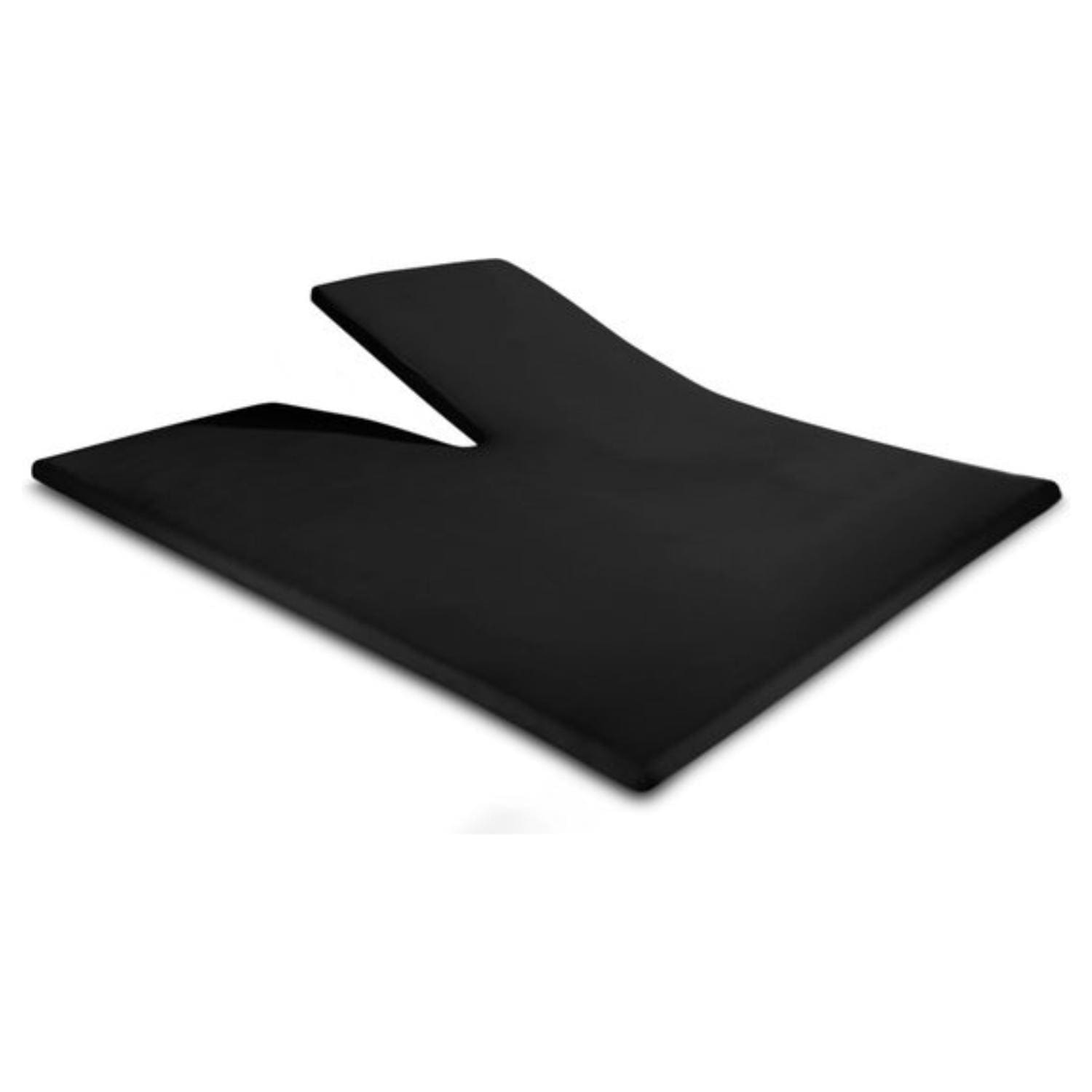 Droomtextiel Splittopper Hoeslaken Dubbel Jersey Zwart 180x220 cm