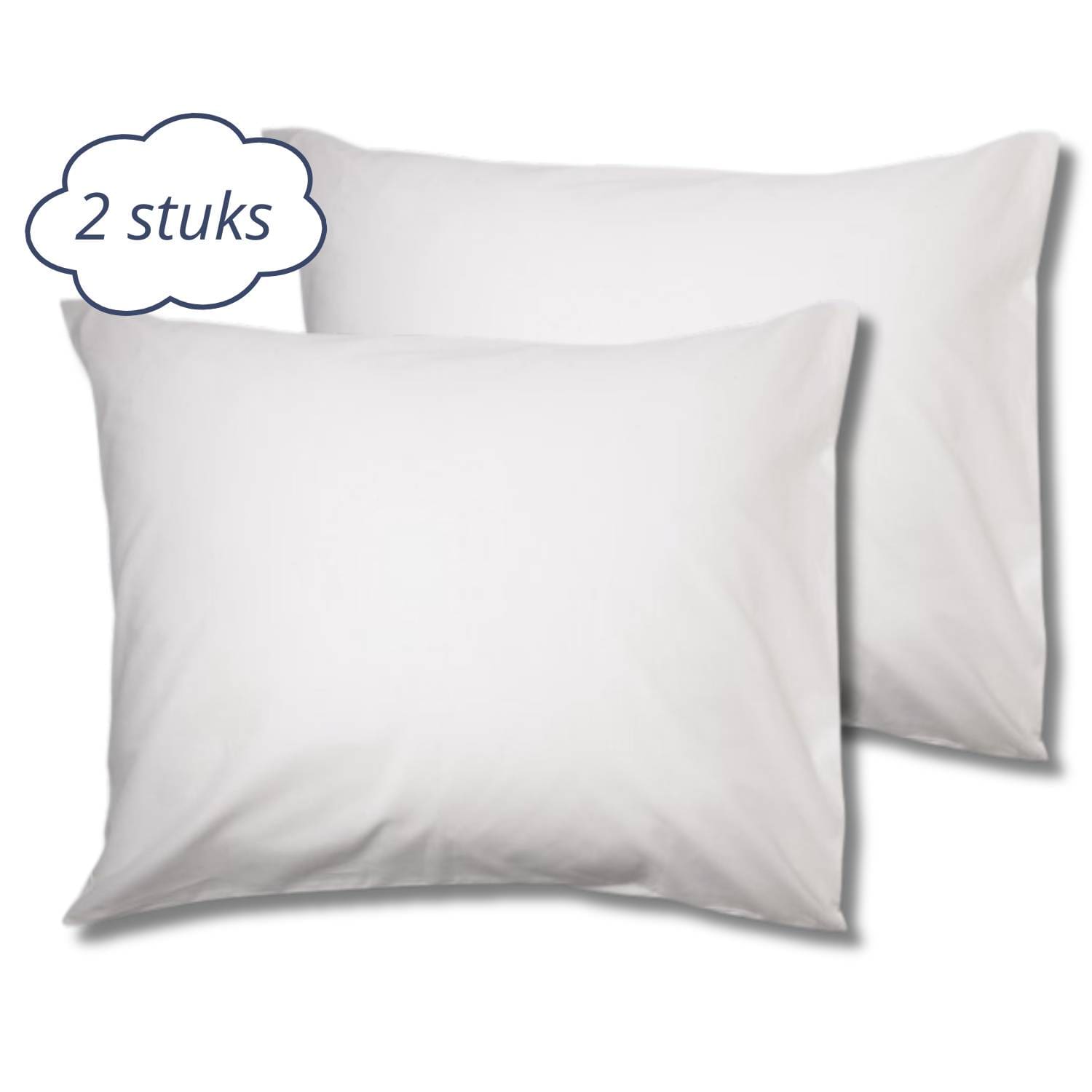 Droomtextiel Katoen Kussenslopen Ivoor Set van 2