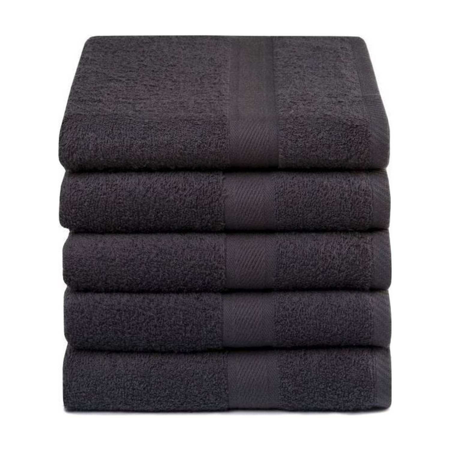 Droomtextiel Handdoeken - Set van 5 - 50x100 cm - Antraciet