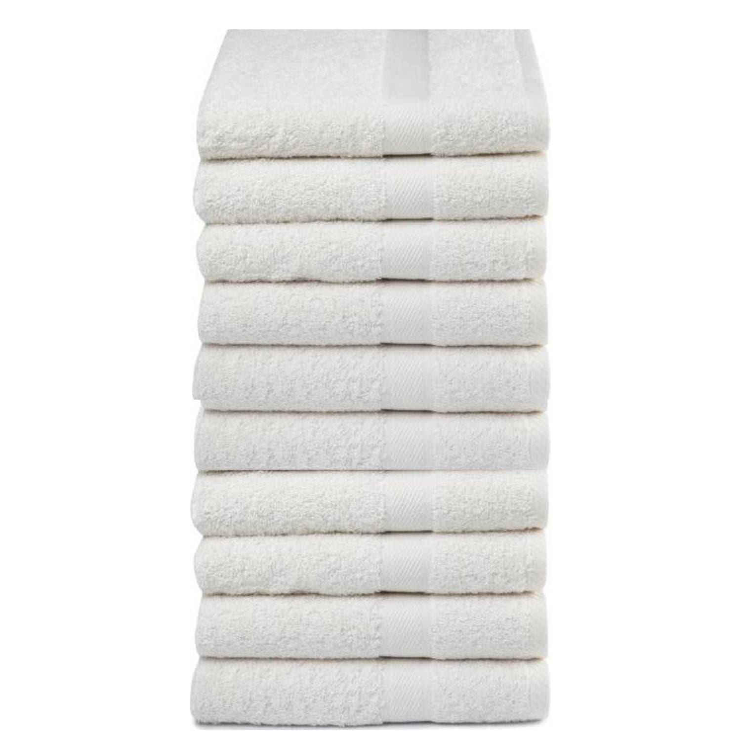 Droomtextiel Handdoeken Katoen - Set van 10 - 50x100 cm - Ivoor