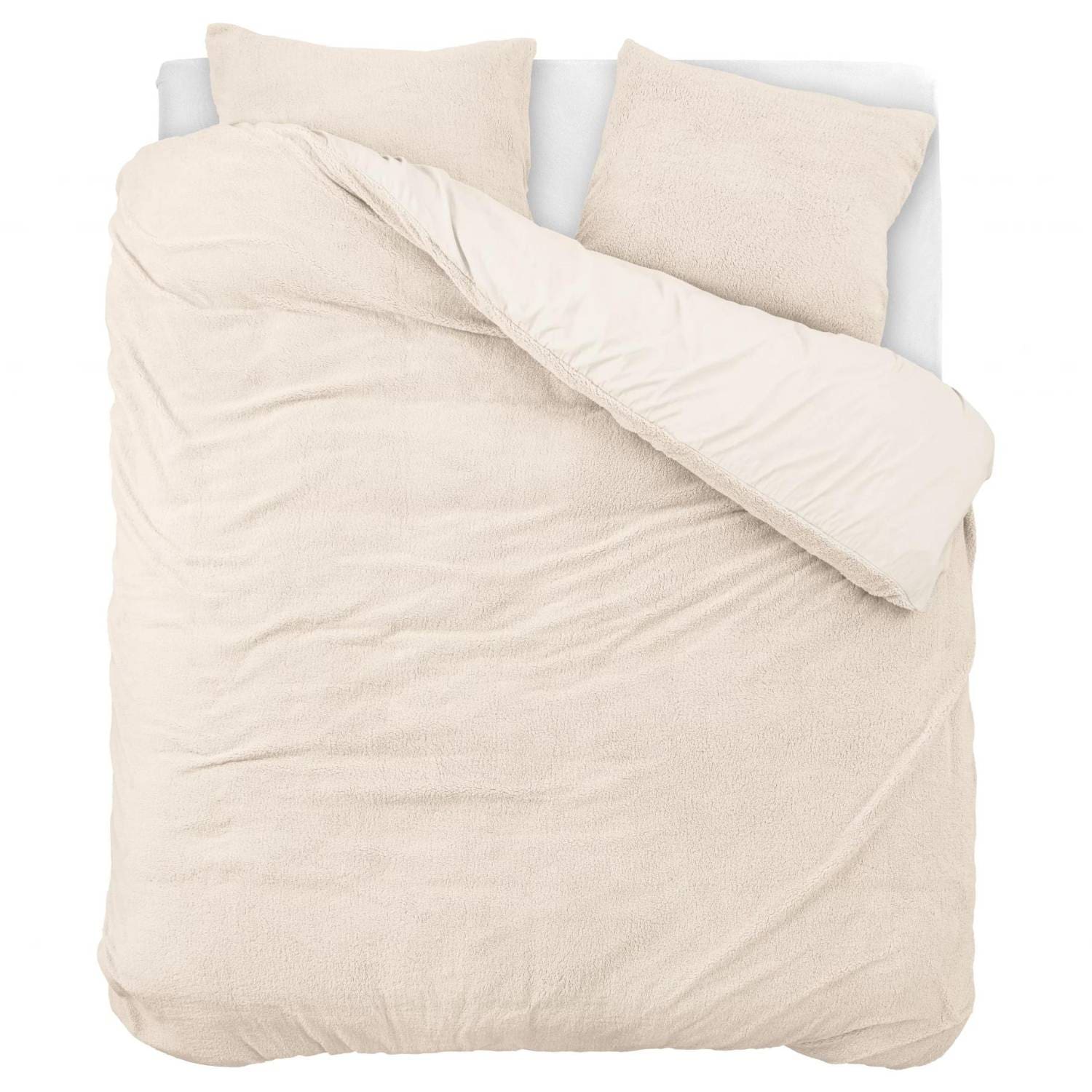 Crèmekleurige dekbedovertrek set met kussens