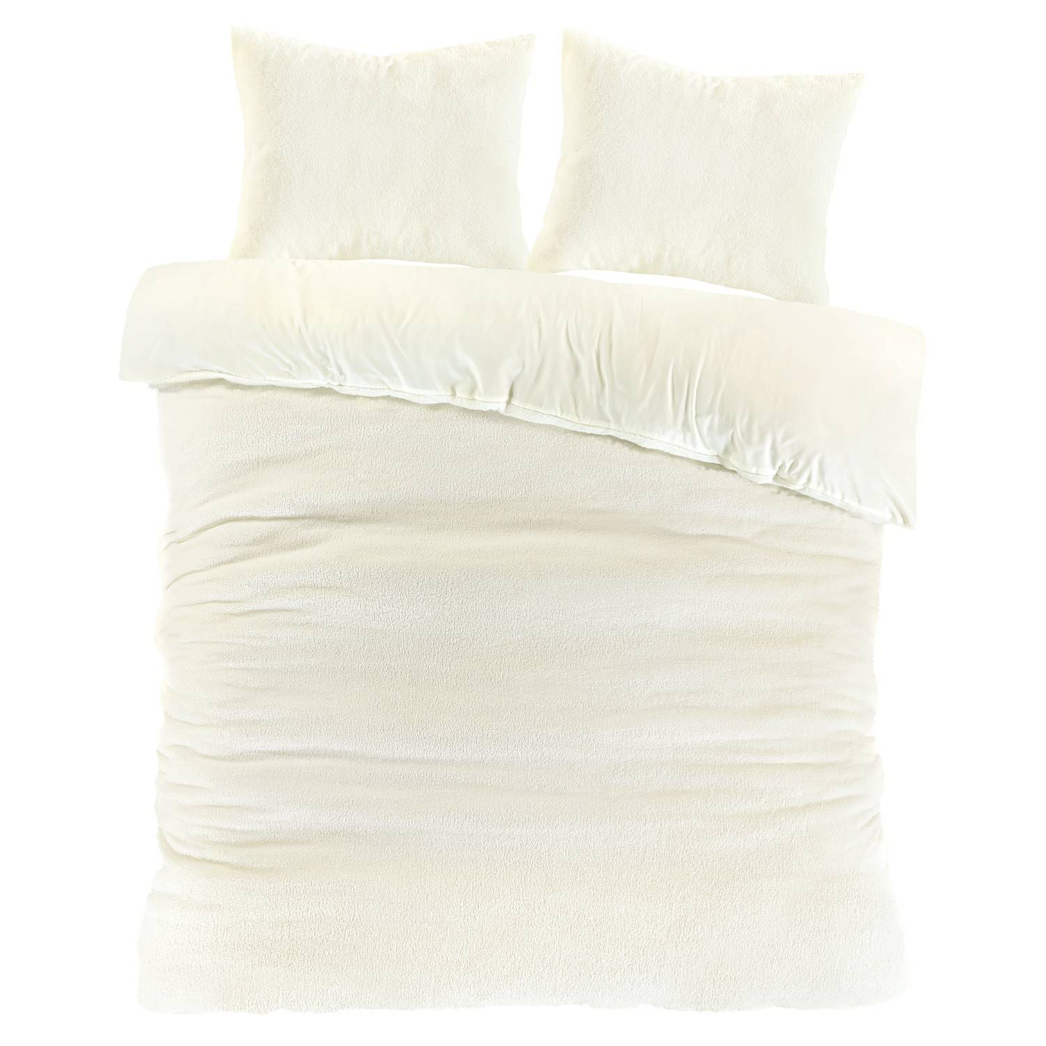 Wit dekbedovertrek met twee bijpassende kussenslopen