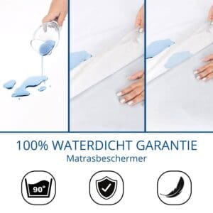 100% waterdichte matrasbeschermer met garantie