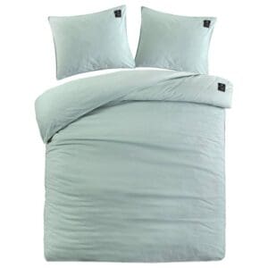 Groen dekbedovertrek met twee kussenslopen