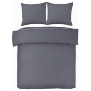 Grijs dekbedovertrek met kussens