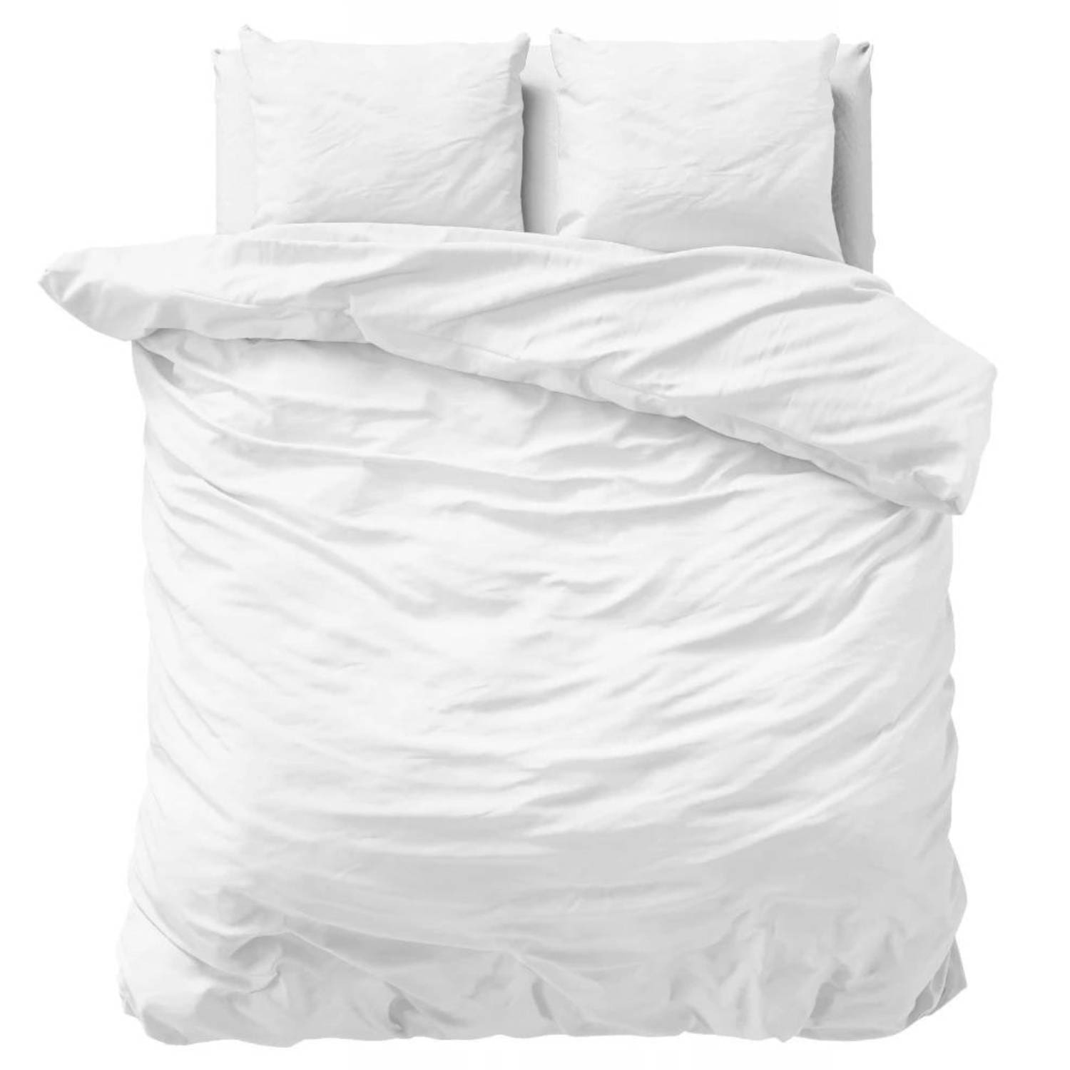 Primaviera Uni Satijn Dekbedovertrek - 240x200/220cm - Wit