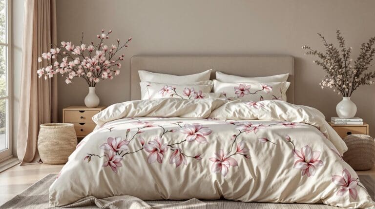 Serene slaapkamer in lentesfeer met Oilily dekbedovertrek, open raam en zachte lichtinval