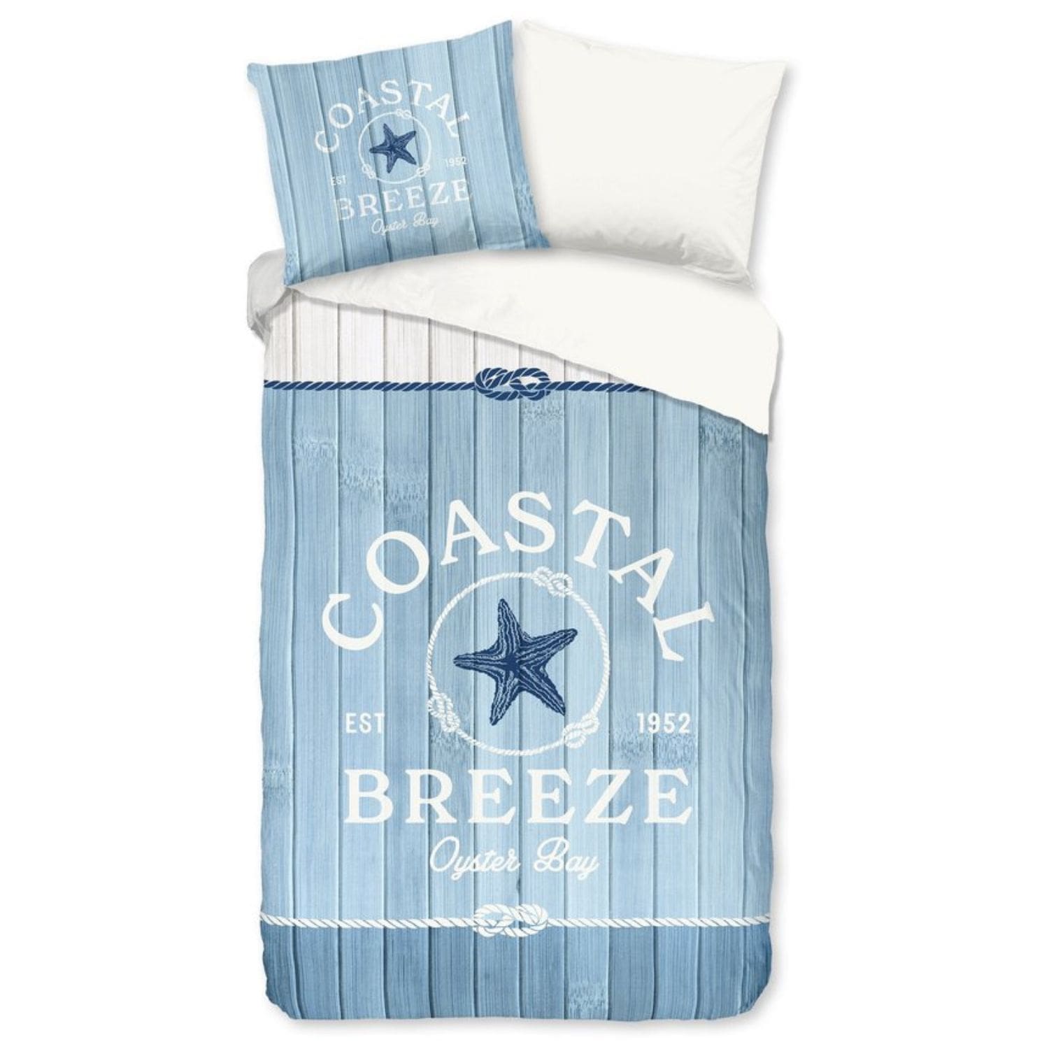 Good Morning Dekbedovertrek Breeze - Blauw - 140x200/220 cm - Katoen