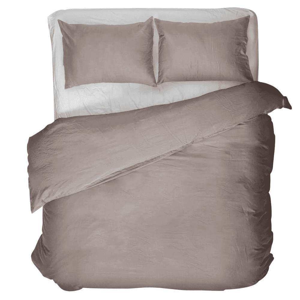 Luxe Egyptische Katoenen Dekbedovertrek Taupe Lits-Jumeaux 240x200/220 cm - Zeer Hoogwaardige Kwaliteit - Super Zacht