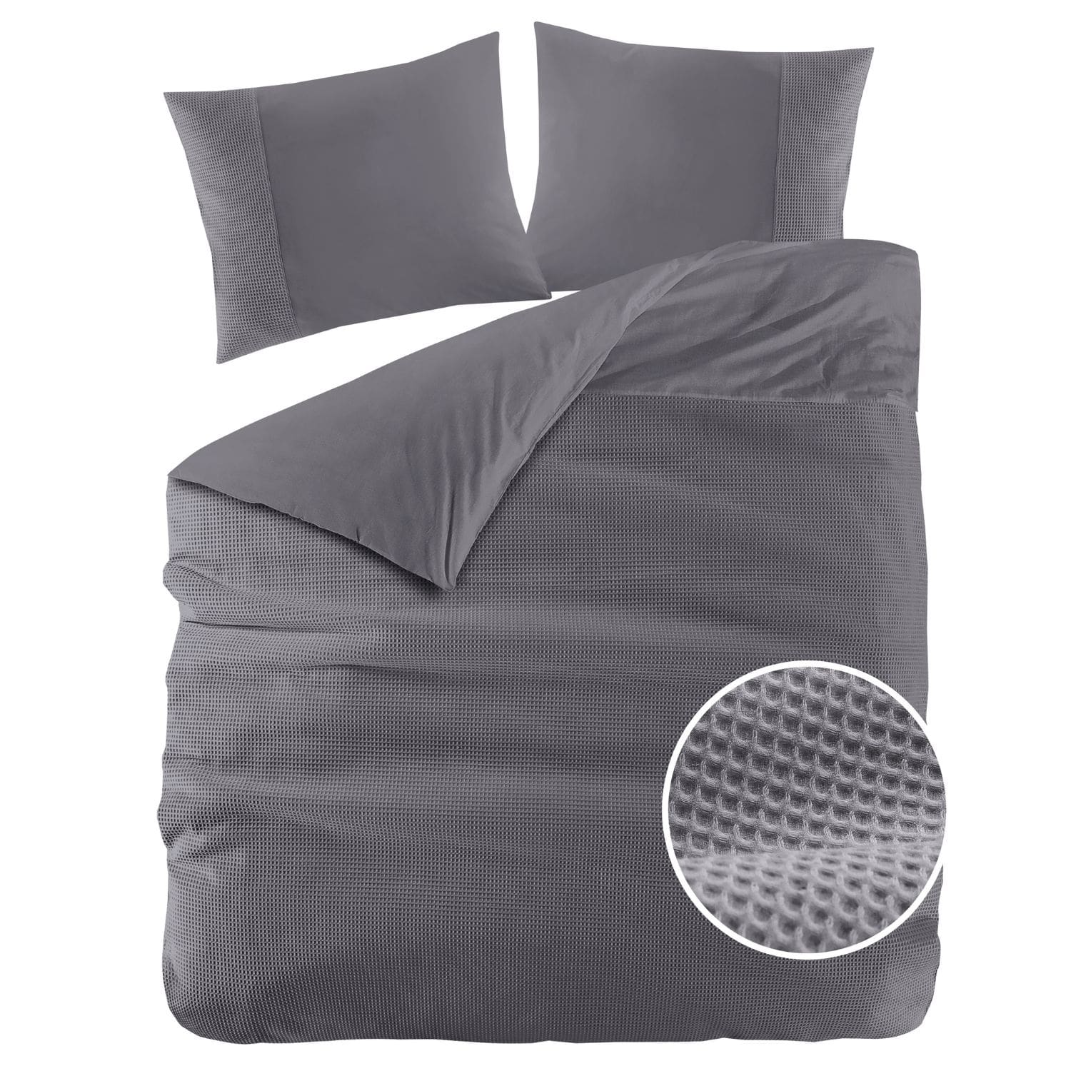 Papillon Dekbedovertrek Mendoza Antraciet - 240x200/220 cm