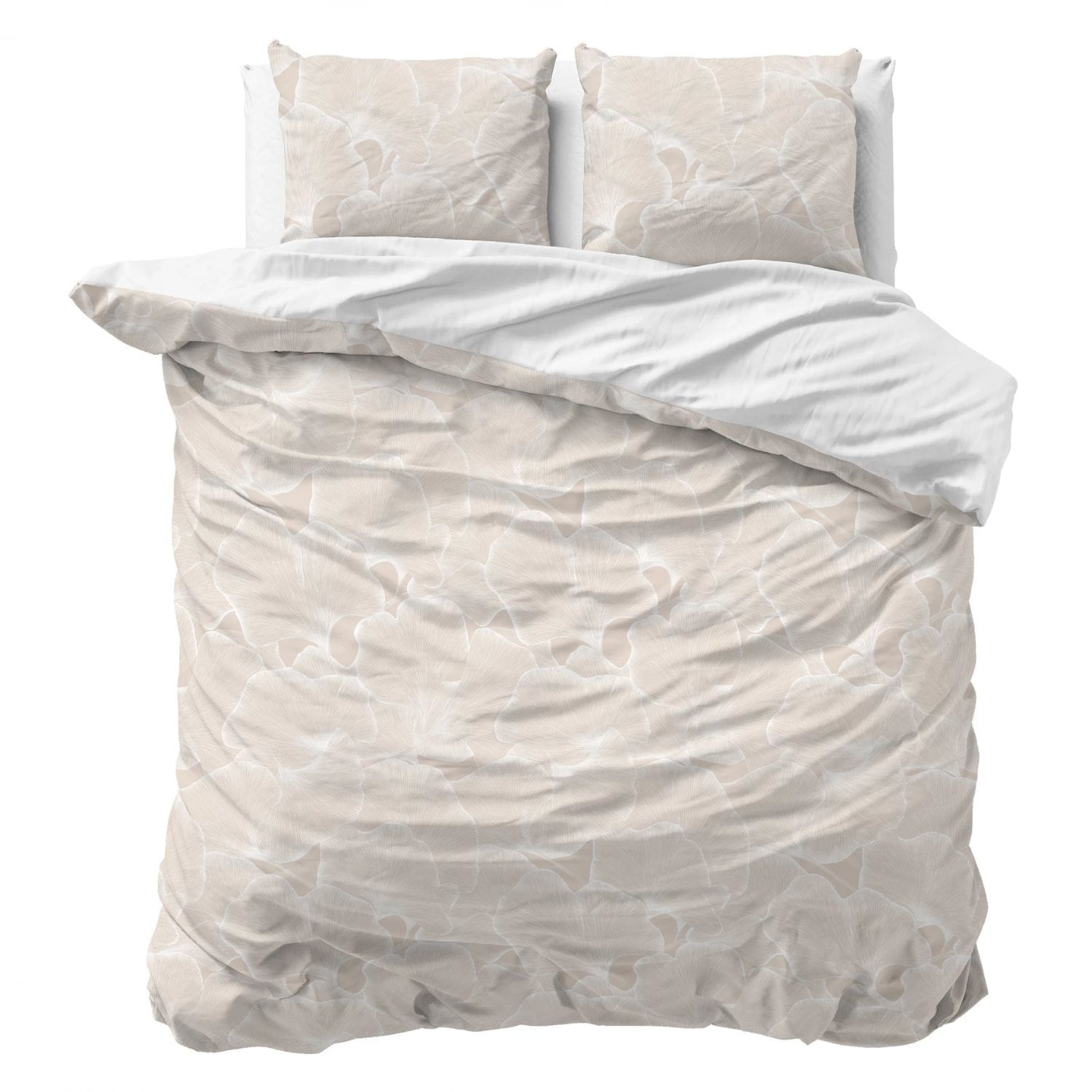 Sleeptime Dekbedovertrek Ginkgo Whisper Zand - 240x200/220 cm