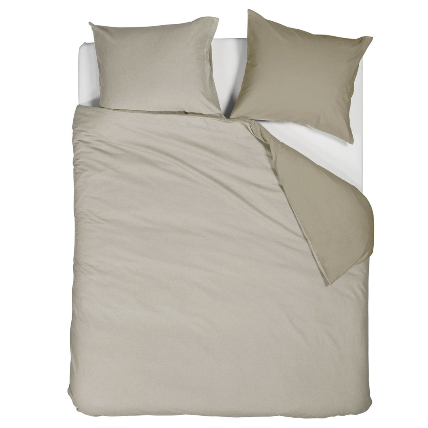 Beddinghouse Warm Dekbedovertrek Flanel Zand - 240x200/220 cm