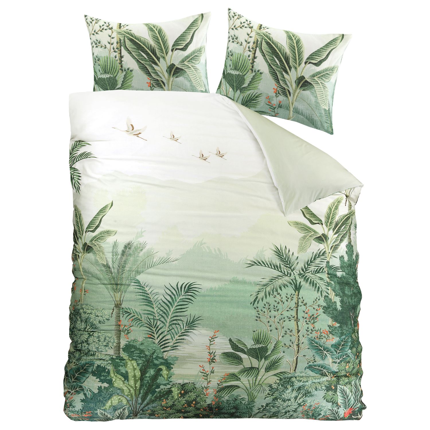 Papillon Jungle Dekbedovertrek - Katoen Satijn - 240x200/220 cm