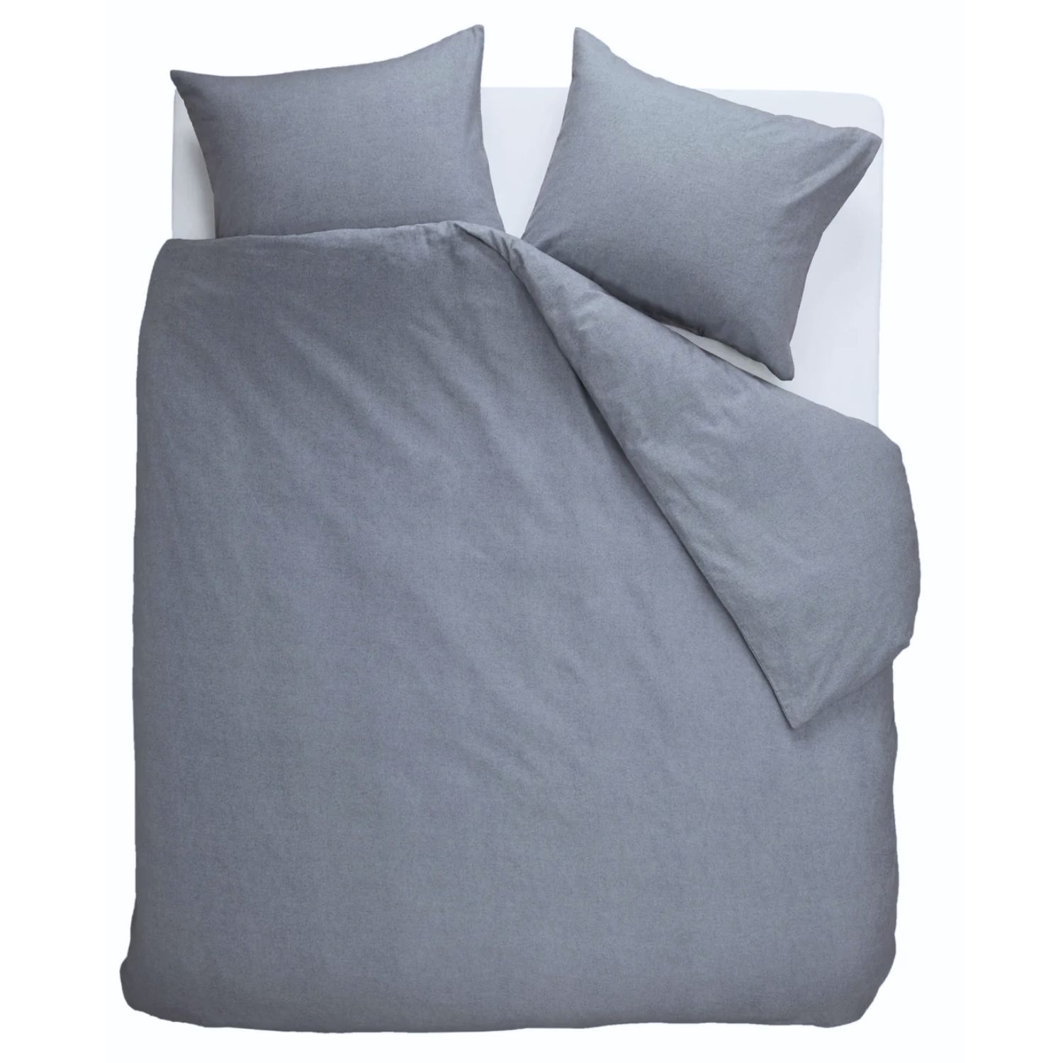 Beddinghouse Frost Flanel Dekbedovertrek Blauwgrijs- 240 x 200/220 cm