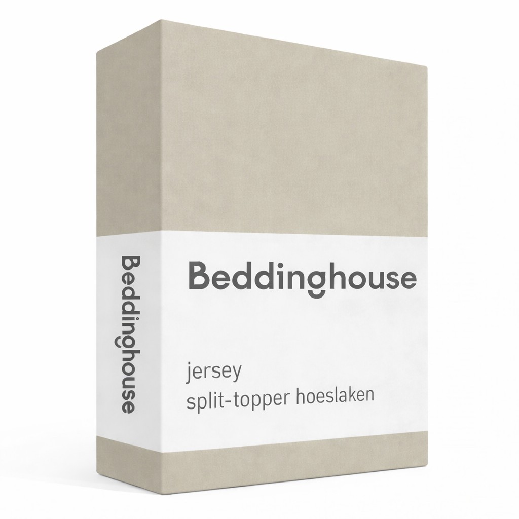 Beddinghouse Jersey Splittopper Hoeslaken - 160 x 200/220 cm - Zand